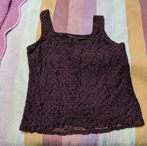 Coldwater Creek top 2x burgundy